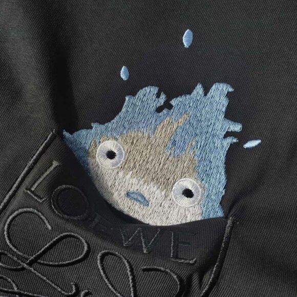 Loewe x Studio Ghibli Howl's Moving Castle Calcifer black t-shirt size L (New) - Picture 2 of 11